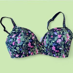 Victoria's Secret Black Floral Bra